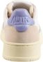 Autry Vintage Lage Leren Suède Sneakers Wit Lavendel White Dames - Thumbnail 12