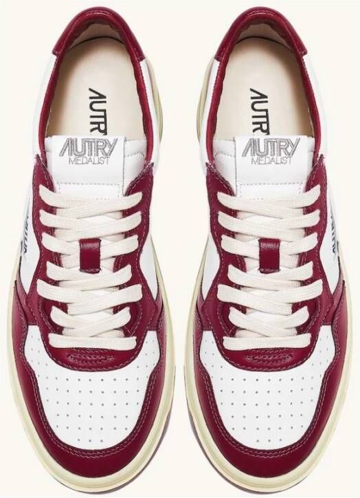 Autry Vintage Lage Sneakers in Lavendel en Wit Leer Meerkleurig Heren