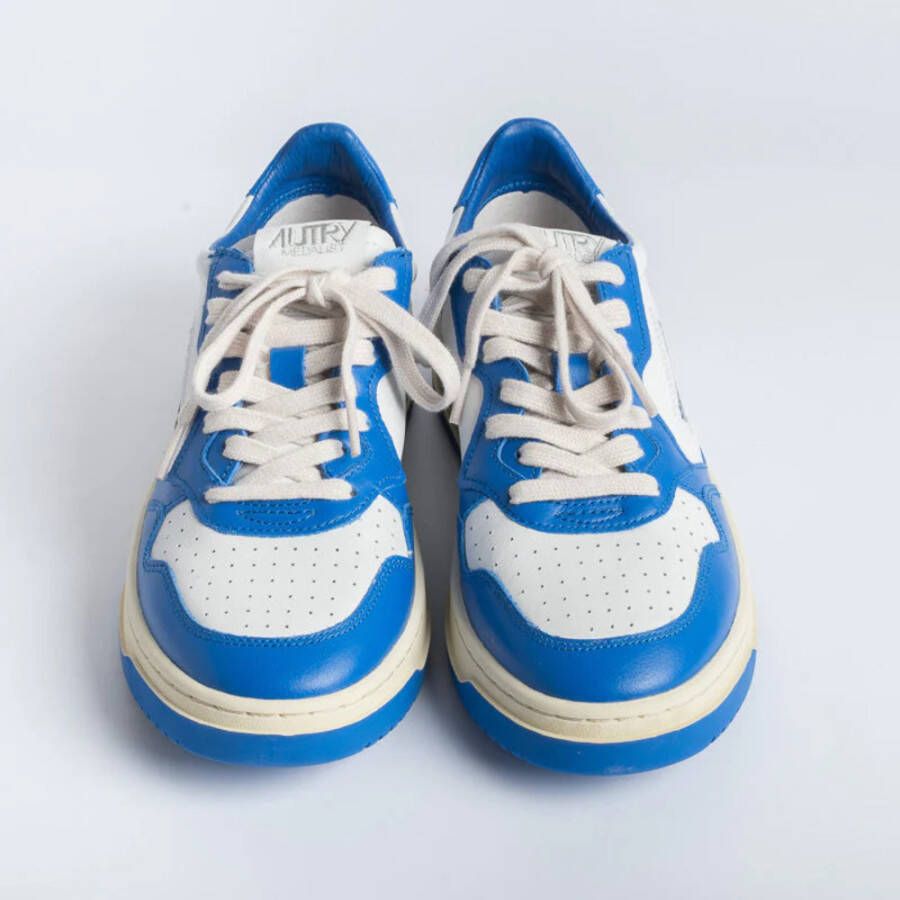 Autry Tweekleurige lederen medaillewinnaars sneakers Blauw Heren