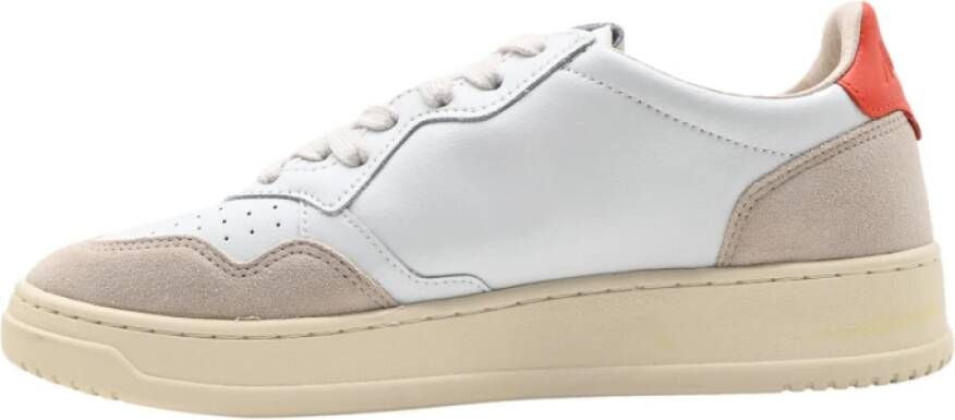 Autry Sneakers in wit en oranje White Dames