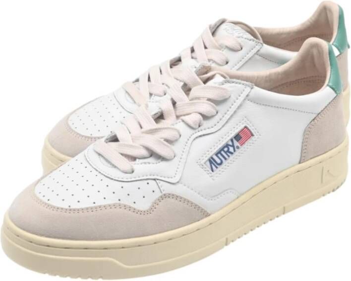 Autry Sneakers in wit leer suède White Heren