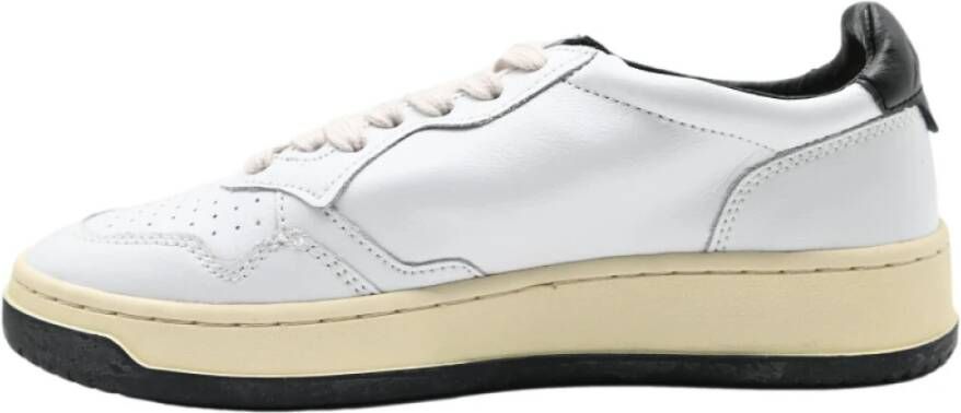 Autry Sneakers Laag Dames Leer Wit Zwart White Dames