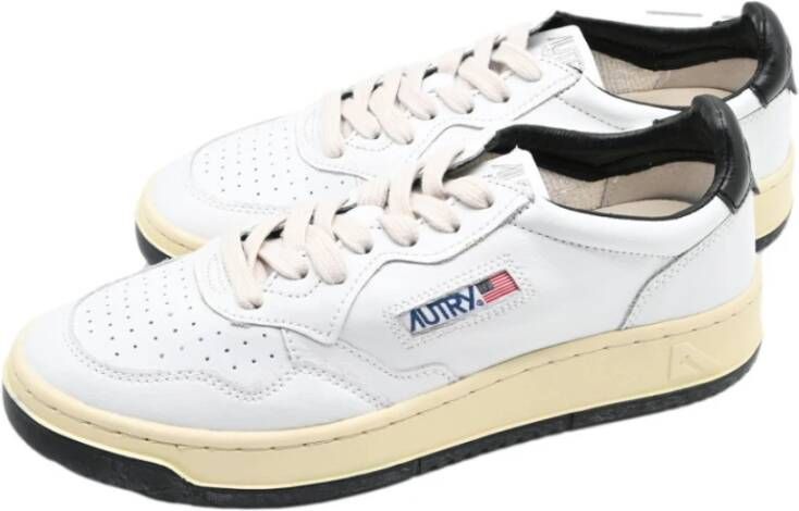 Autry Sneakers Laag Dames Leer Wit Zwart White Dames