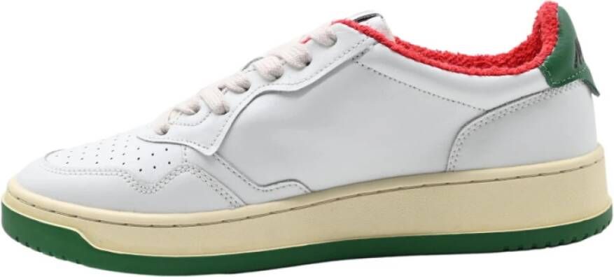 Autry Sneakers Laag Man Leer Rood White Heren