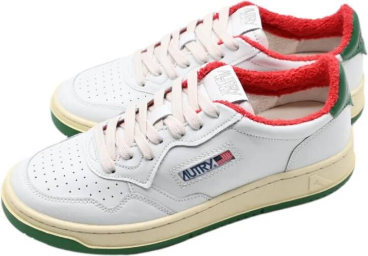 Autry Sneakers Laag Man Leer Rood White Heren