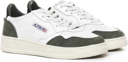 Autry Sneakers Leer Suède Wit Groen Multicolor Heren