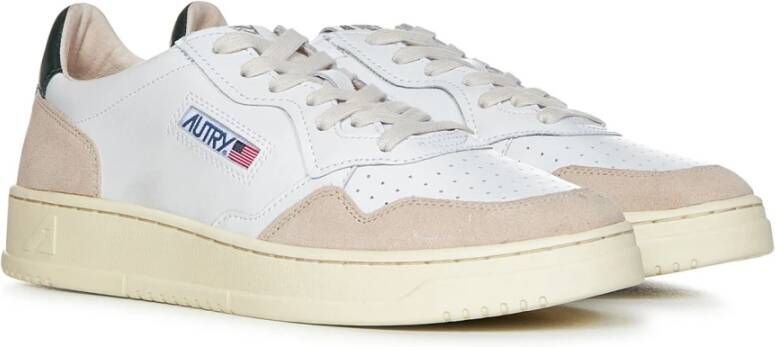 Autry Leren lage sneakers met contrasterende inzetstukken White Heren