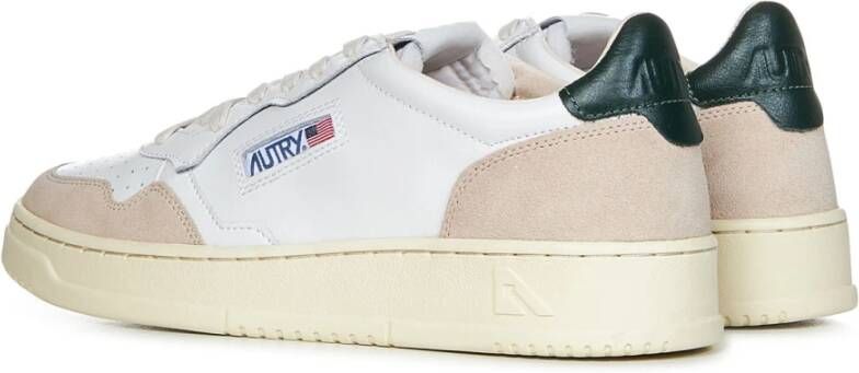 Autry Leren lage sneakers met contrasterende inzetstukken White Heren