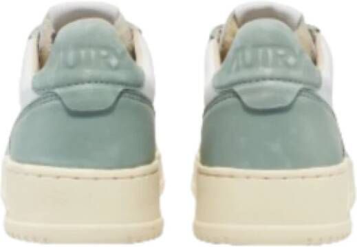 Autry Witte & Groene Leren Sneakers Multicolor Heren