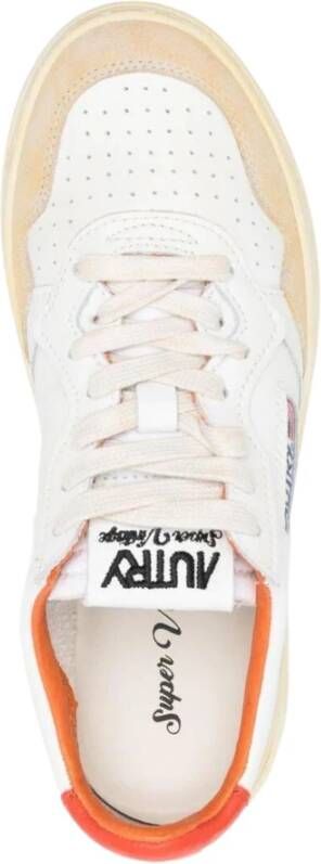 Autry Casual Sportieve Leren Sneakers Oranje Heren