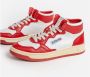 Autry Witte en Rode Leren Sneakers Wit Heren - Thumbnail 9