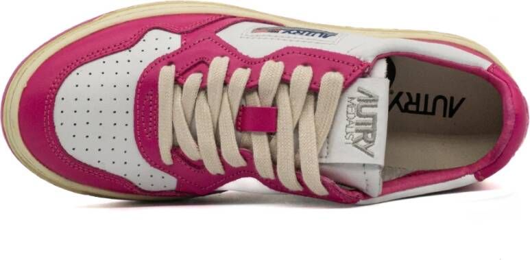 Autry Leren Vetersneakers voor Dames Pink Dames - Foto 6