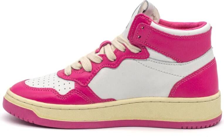 Autry Vintage High Top Sneakers Roze Dames