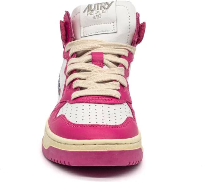 Autry Vintage High Top Sneakers Roze Dames