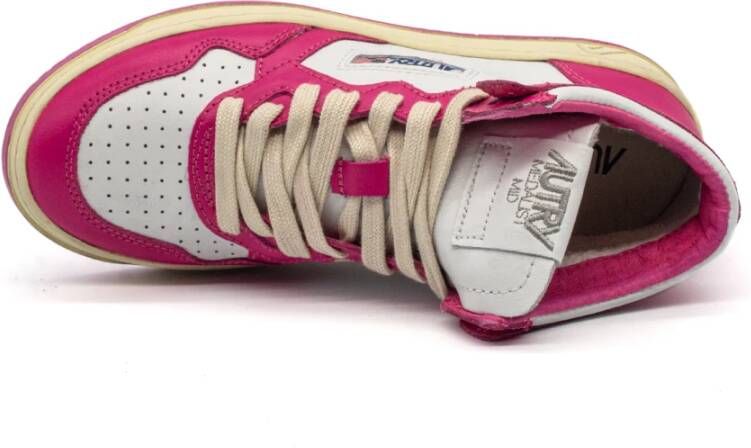 Autry Vintage High Top Sneakers Roze Dames