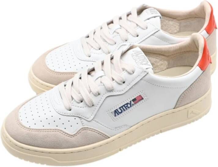 Autry Sneakers van leer en suède White Dames