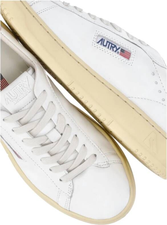 Autry Witte Leren Sneakers voor Dames Wit Dames