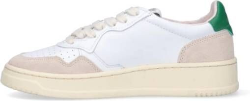 Autry Witte Leren Lage Sneakers Wit Dames