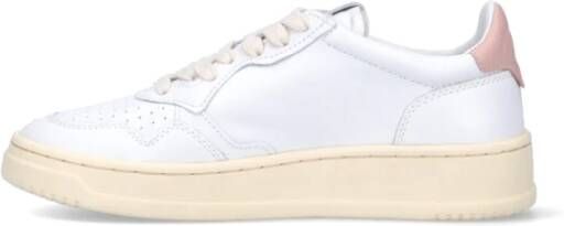 Autry Witte Leren Lage Sneakers Wit Dames