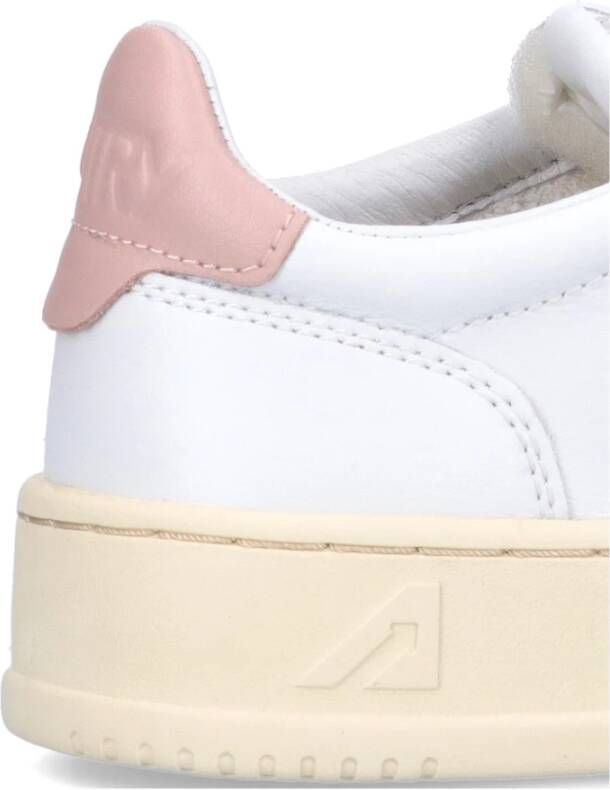 Autry Witte Leren Lage Sneakers Wit Dames