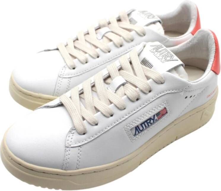 Autry Dallas Low Dames Leren Sneakers Wit Dames