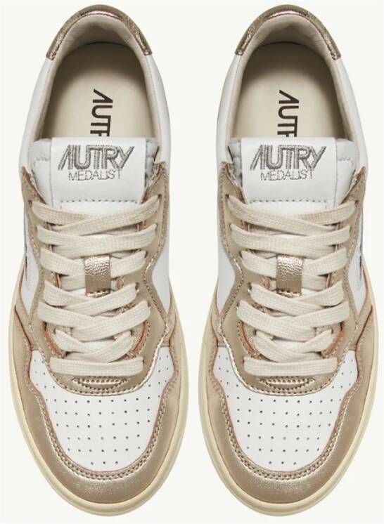 Autry Lage Medalist Leren Sneakers Wit Dames