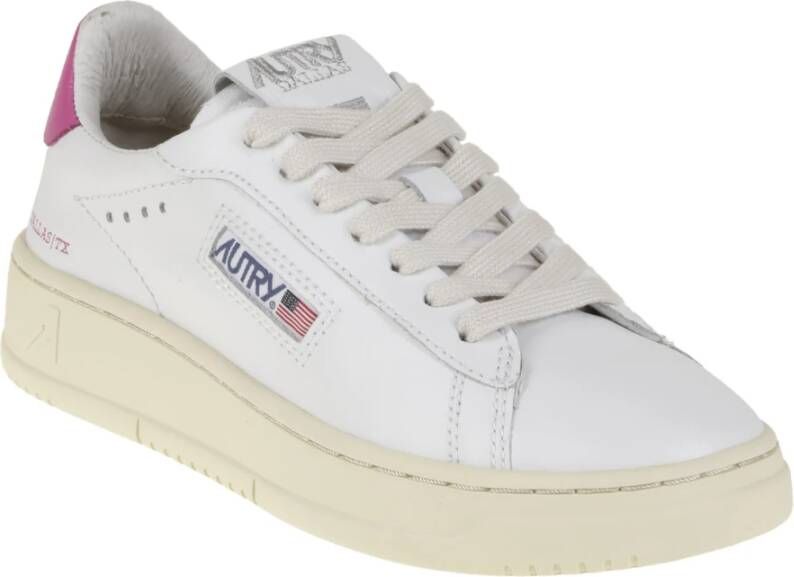 Autry Lage Sneakers van Leer met Logo-Patch Wit Dames