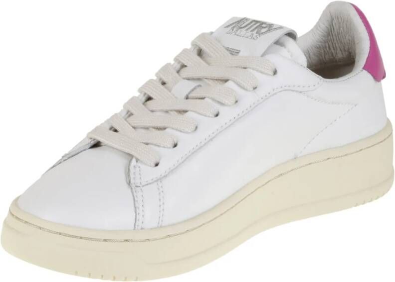 Autry Lage Sneakers van Leer met Logo-Patch Wit Dames