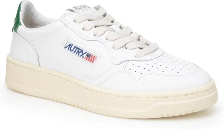 Autry Wit Leren Multilayer Sneakers Wit Dames