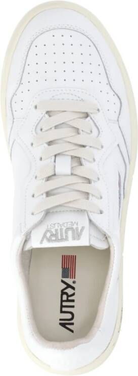 Autry Witte Leren Sneakers voor Heren Wit Heren