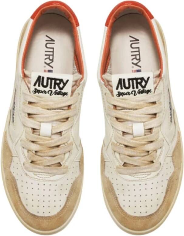 Autry Vintage Leren Sneakers Wit Heren