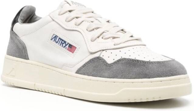 Autry Leren Low-Top Sneaker met Iconisch Logo White Heren