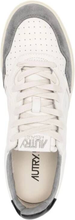 Autry Leren Low-Top Sneaker met Iconisch Logo White Heren