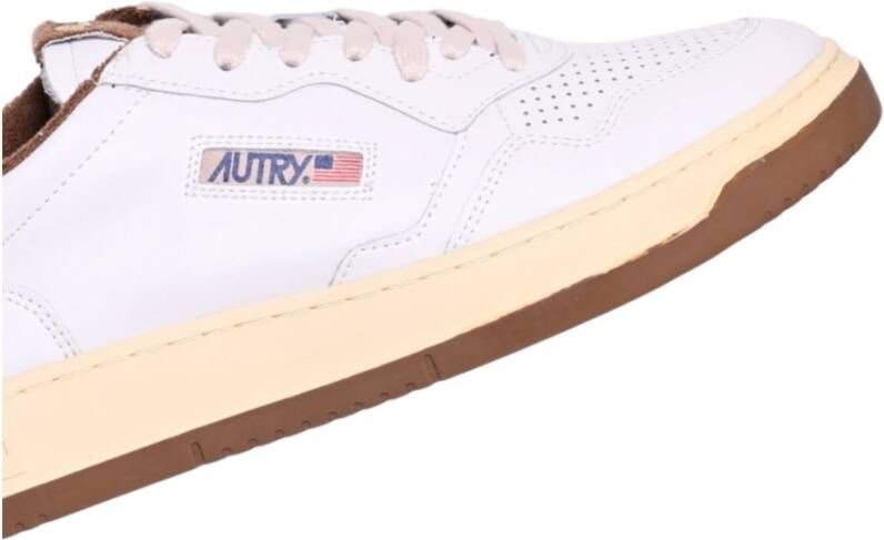 Autry Stijlvolle Sneakers voor Mannen Beige Heren