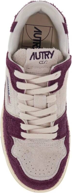 Autry Suede CLC Sneakers met Logo Inlay Purple Dames