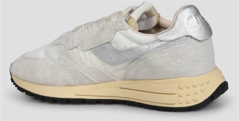 Autry Suède Lage Sneakers met Nylon Inzetstukken Gray Dames