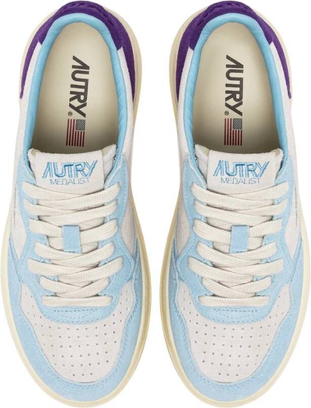 Autry Suède Lage Top Prestaties Schoenen Multicolor Dames