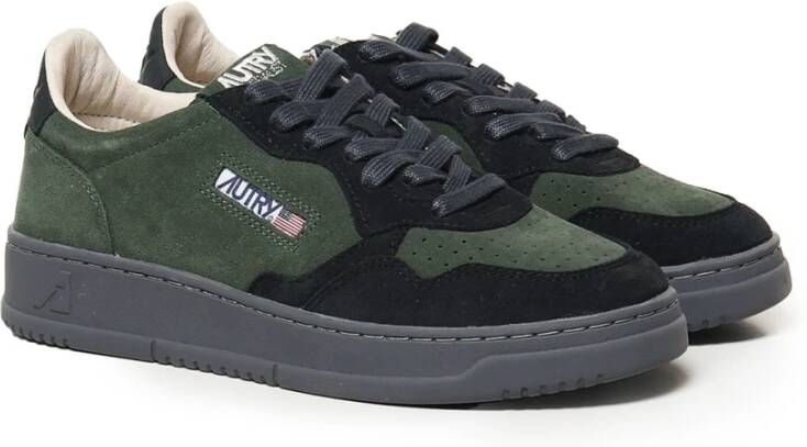 Autry Suède Leren Sneakers Groen Zwart Green Heren