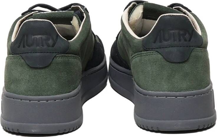 Autry Suède Leren Sneakers Groen Zwart Green Heren