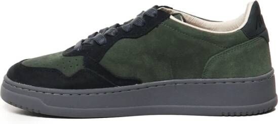 Autry Suède Leren Sneakers Groen Zwart Green Heren