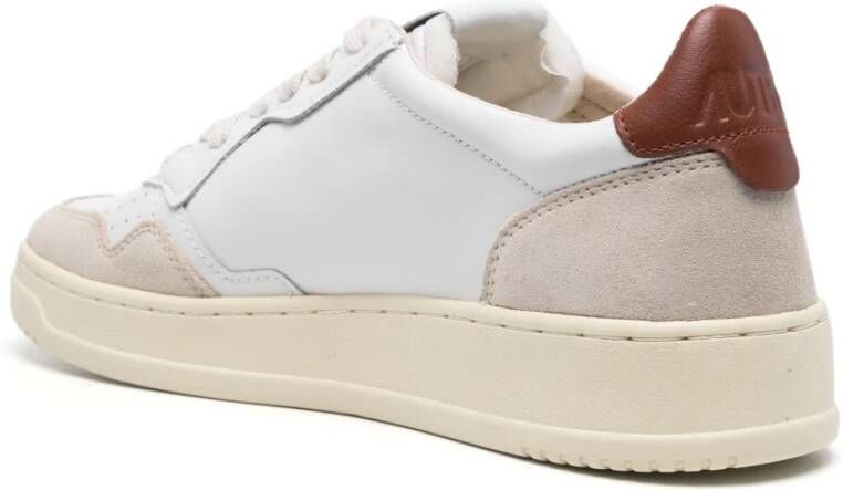 Autry Suede Medalist Platte Schoenen White Heren