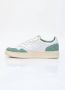 Autry Medalist Lage Sneakers Wit en Militair Groen Suède White Heren - Thumbnail 26