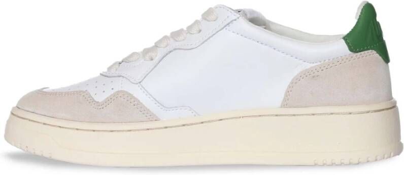 Autry Suede Tab Schoenen in Wit Groen White Heren