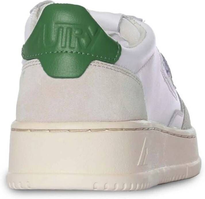 Autry Suede Tab Schoenen in Wit Groen White Heren