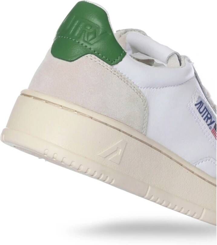 Autry Suede Tab Schoenen in Wit Groen White Heren