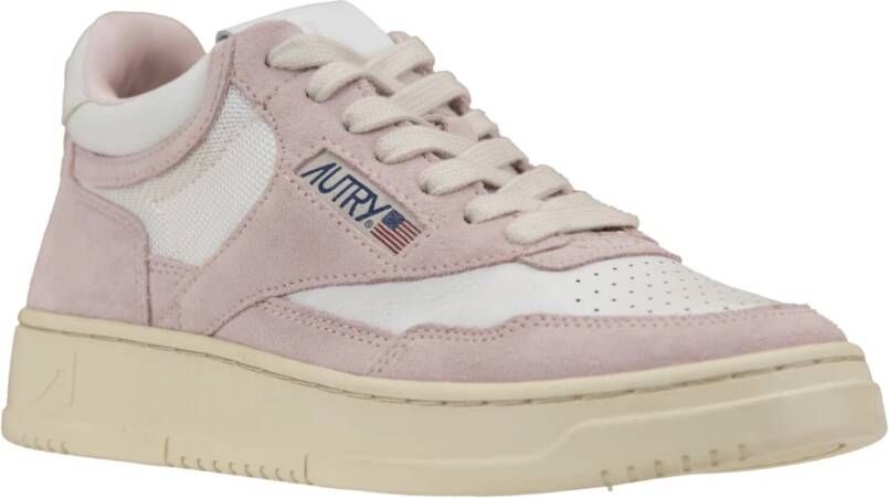 Autry Suède Veterschoenen voor Dames Pink Dames