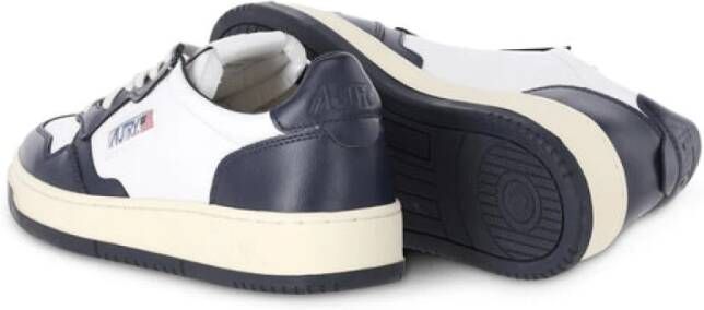 Autry Tweekleurige leren sneaker Blue Heren