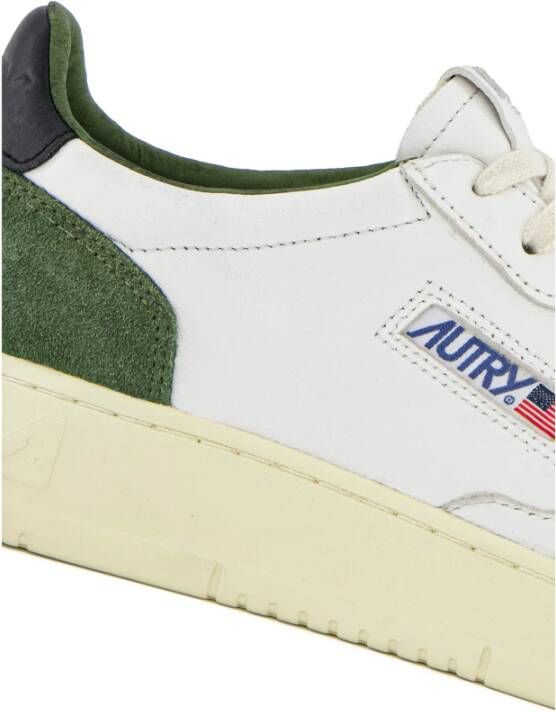 Autry Vintage-geïnspireerde witte leren sneakers Multicolor Heren