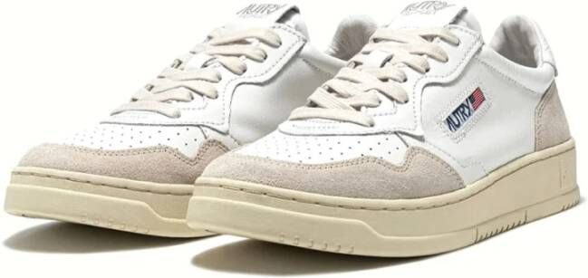 Autry Vintage-geïnspireerde witte leren sneakers White Heren