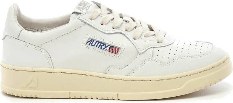 Autry Vintage Lage Leren Sneaker Wit-37 White Heren